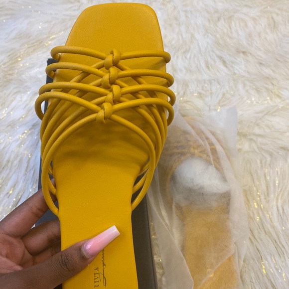 Cute Women’s Mustard Sandals - Picture 2 of 7